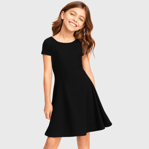 Stretchable Slim Fit FBSisters Frock - Black