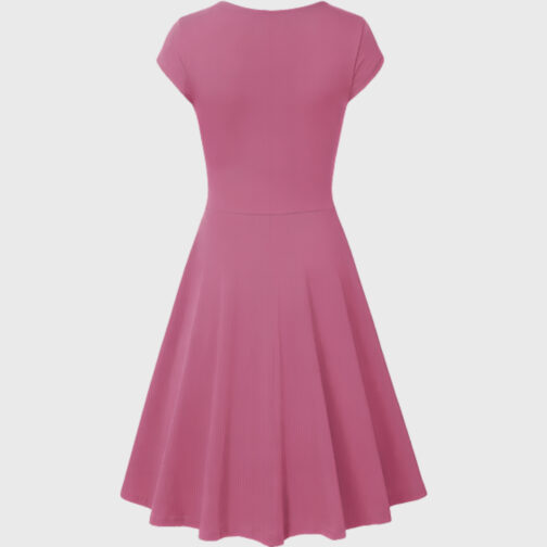 Stretchable Slim Fit FBSisters Frock - Pink - Image 2
