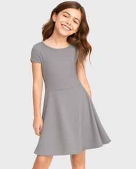 Stretchable Slim Fit FBSisters Frock – Gray