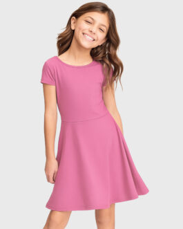 Stretchable Slim Fit FBSisters Frock – Pink