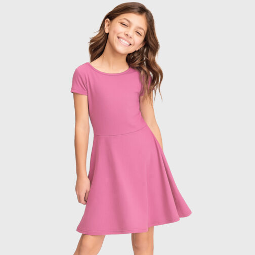 Stretchable Slim Fit FBSisters Frock - Pink