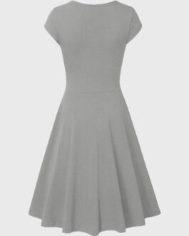 Stretchable Slim Fit FBSisters Frock – Gray