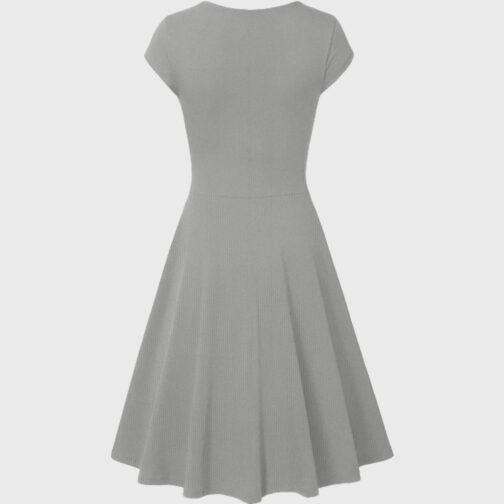 Stretchable Slim Fit FBSisters Frock - Gray - Image 2